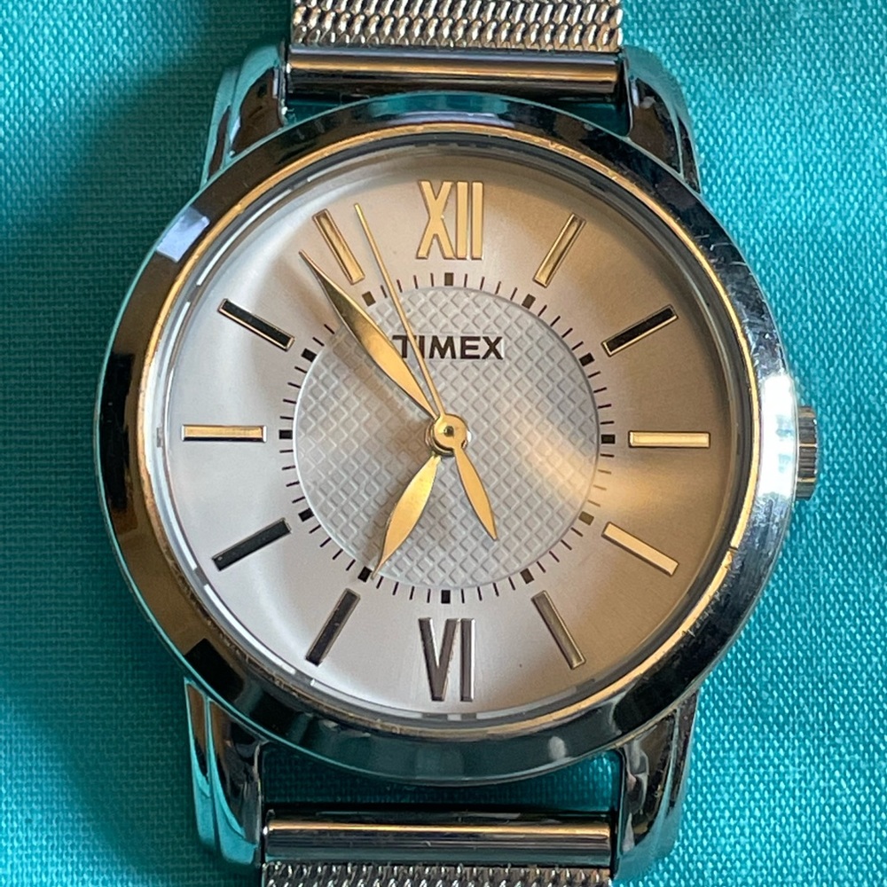 Classic silvery Timex watch